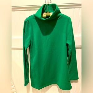 Dudley Stephens kelly green Terry Cobble Hill Turtleneck, S